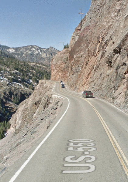 Million Dollar Highway in 1880 and 2019